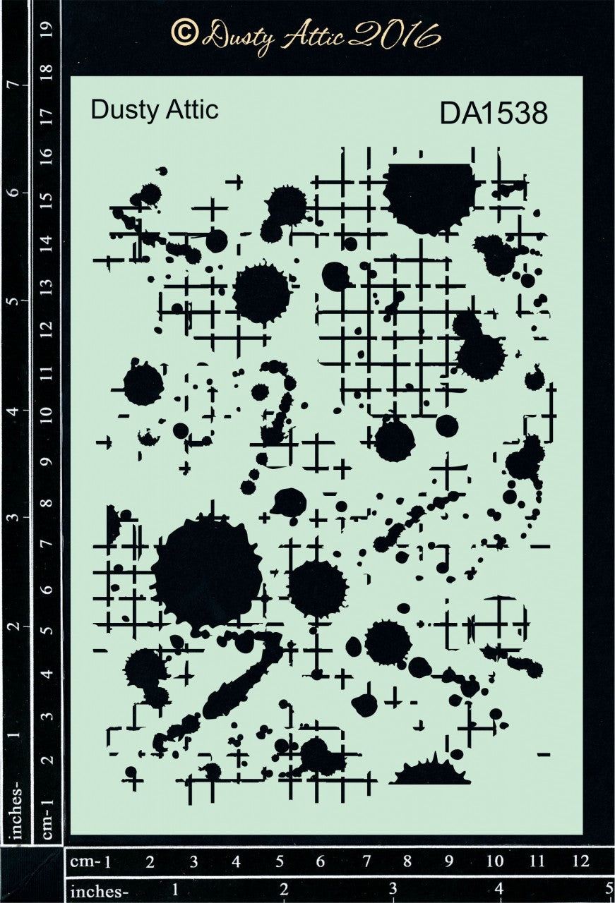 Distressed Grid Stencil image 0