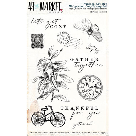 49 and Market Wedgewood Cozy Stamp Set image 0