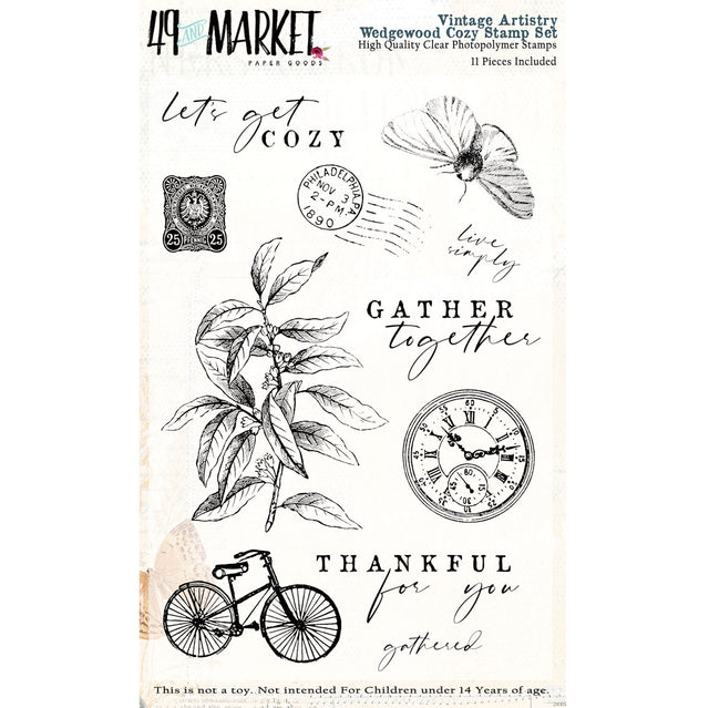 49 and Market Wedgewood Cozy Stamp Set image 0