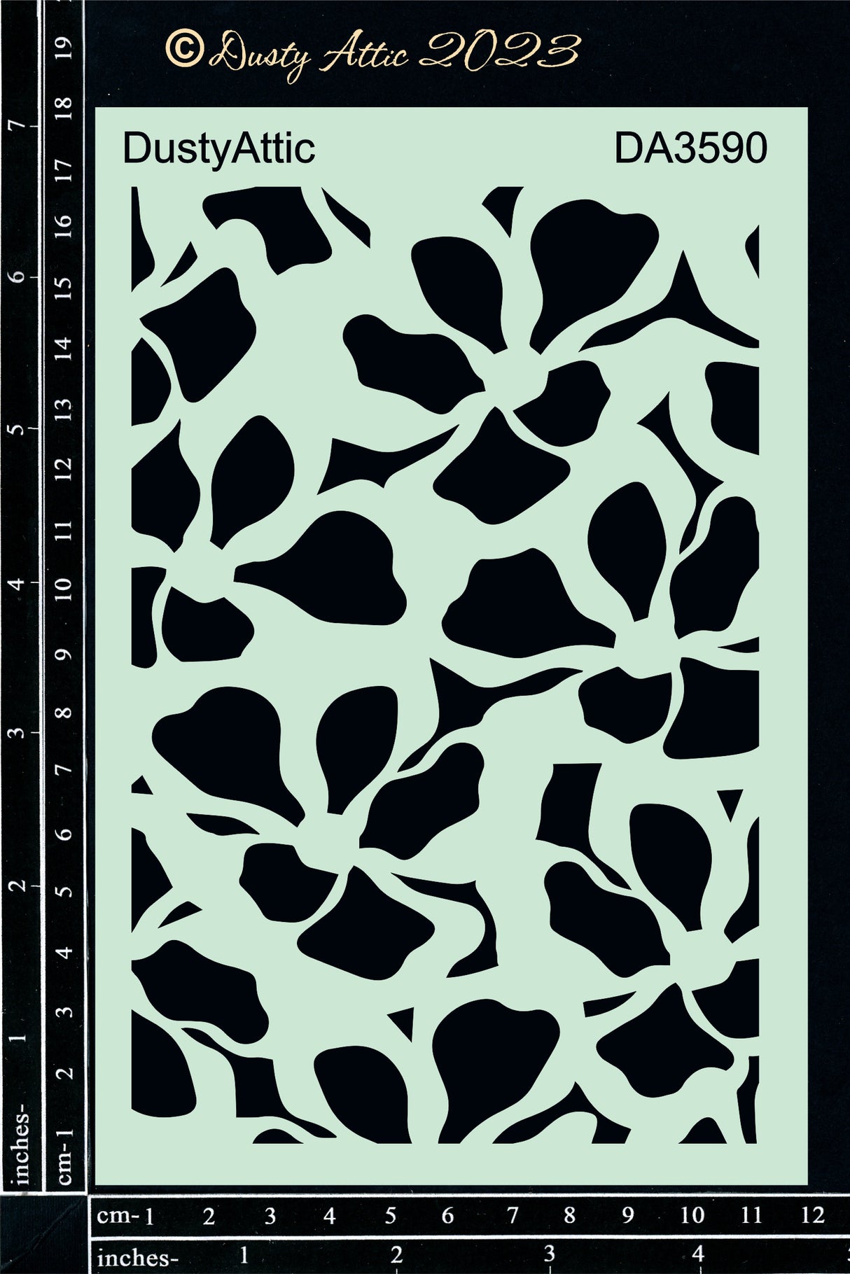 Warped Flower Stencil #2 image 0