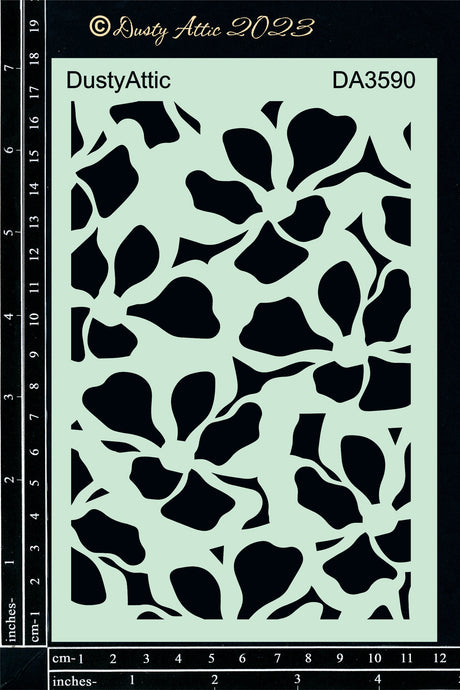 Warped Flower Stencil #2 image 0