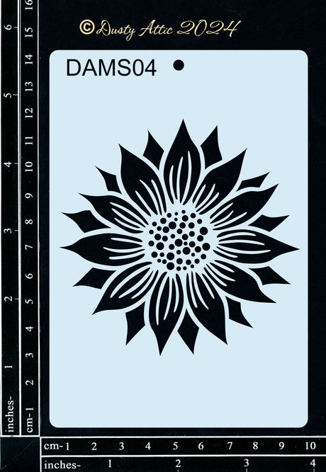 Dusty Mini Stencil 4 – Sunflower image 0