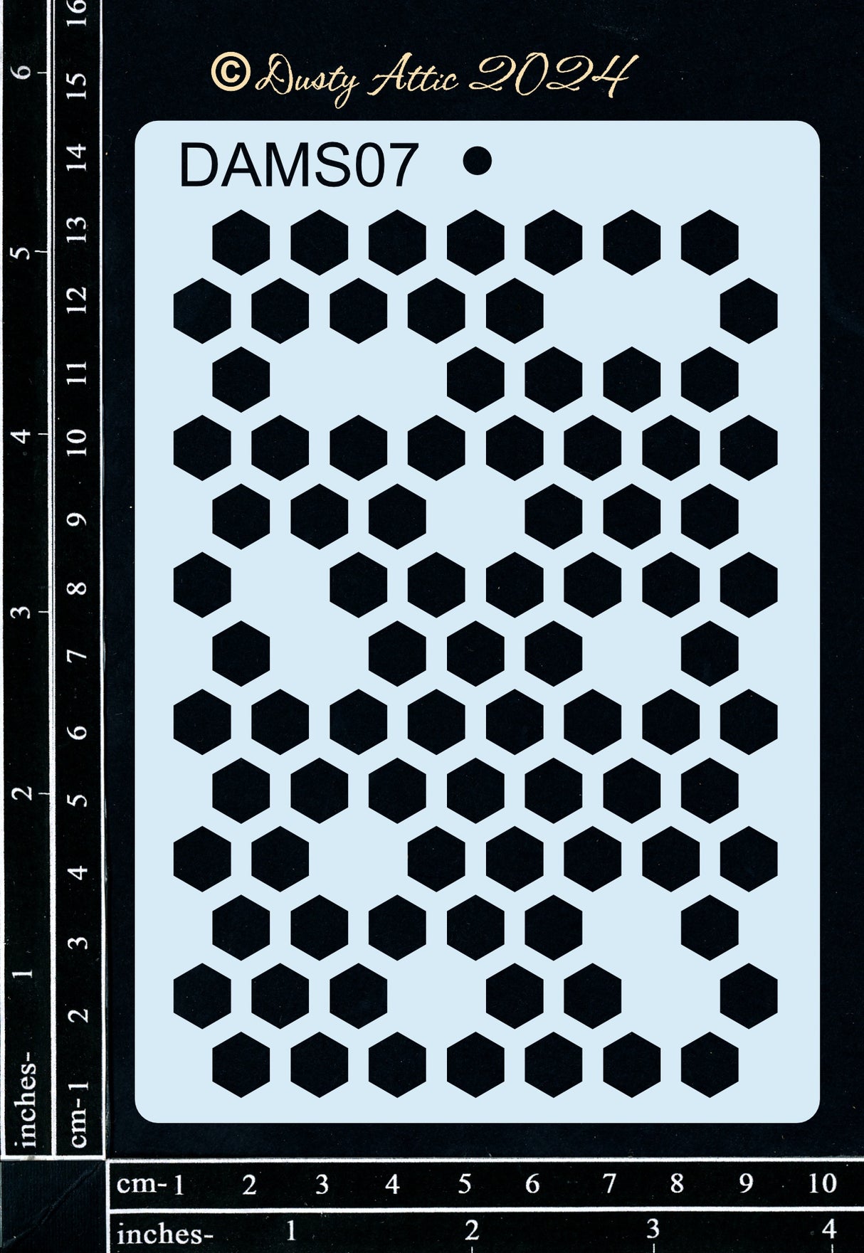 Dusty Mini Stencil 7 – Honeycomb image 0