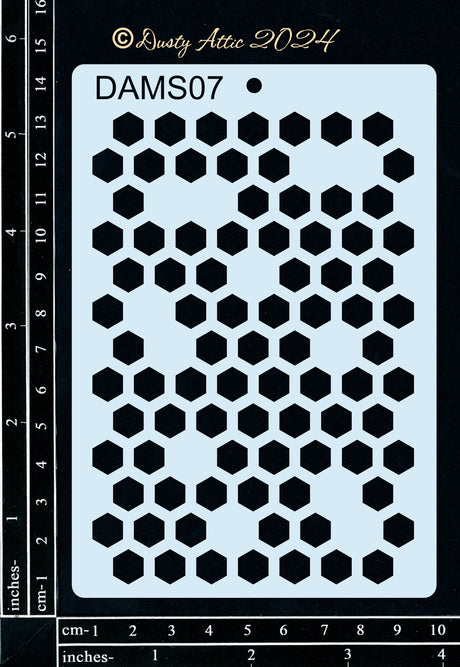 Dusty Mini Stencil 7 – Honeycomb image 0