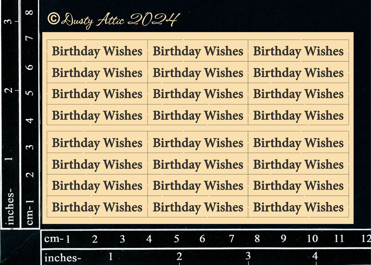 Mini Card Sentiments - Birthday Wishes image 0
