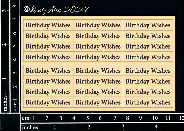 Mini Card Sentiments - Birthday Wishes image 0