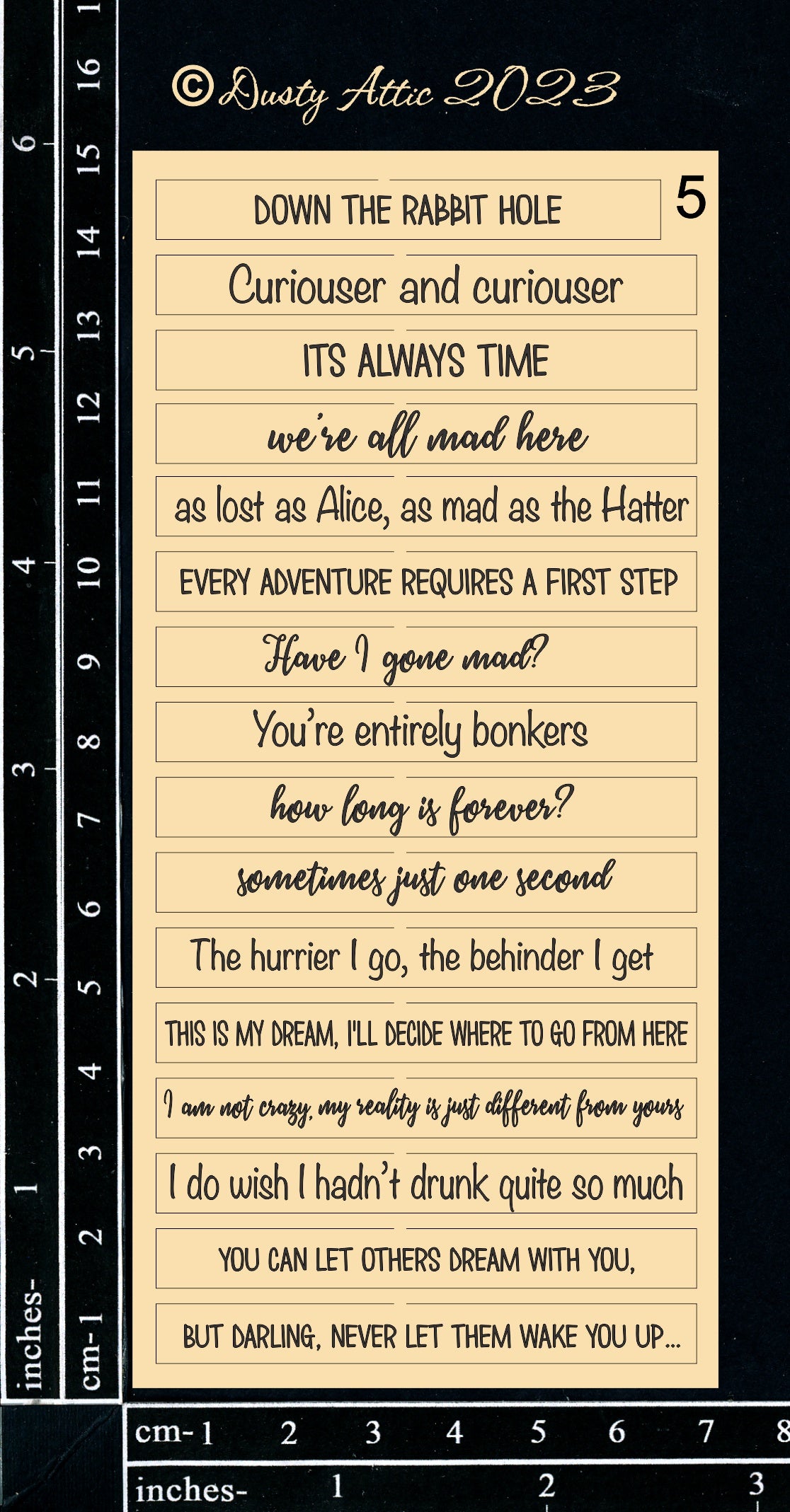 Word Strips #5 - Alice image 0