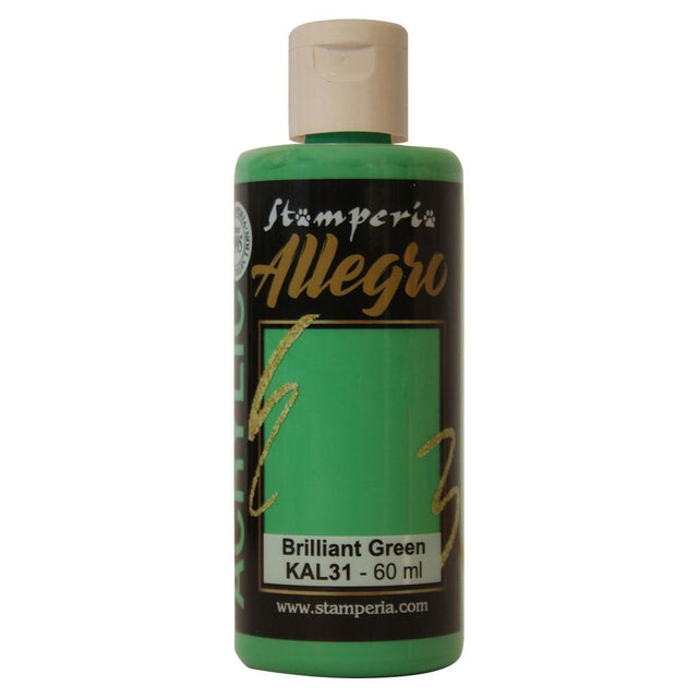 Stamperia Allegro Paint 60ml - Brilliant Green image 0