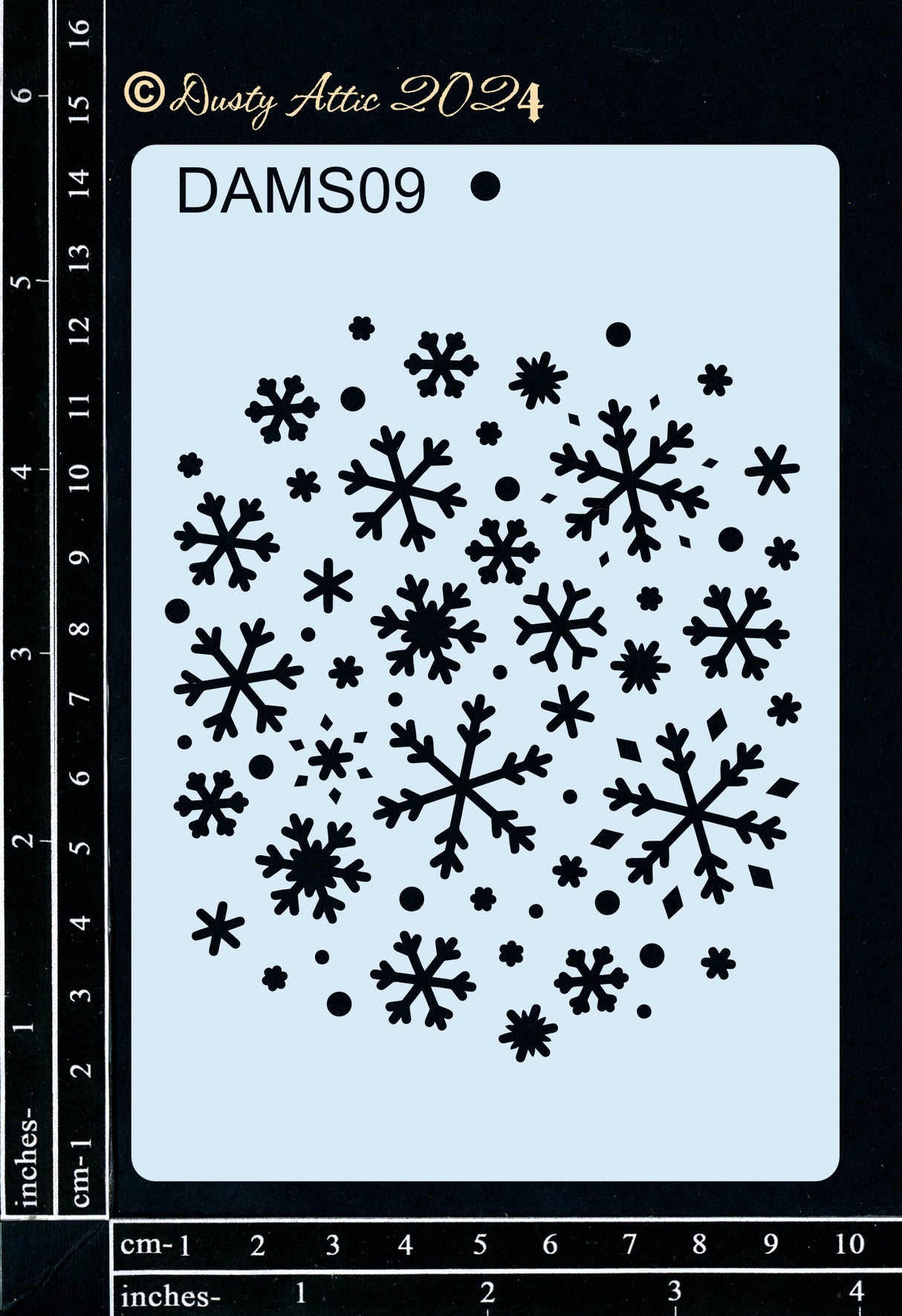 Dusty Mini Stencil 9 – Snowflakes image 0