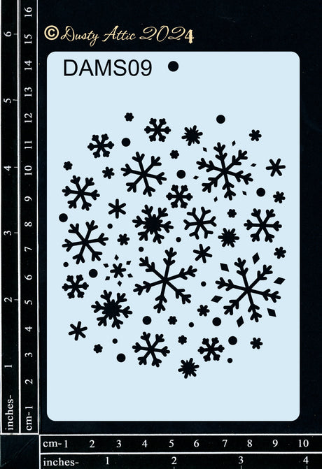Dusty Mini Stencil 9 – Snowflakes image 0