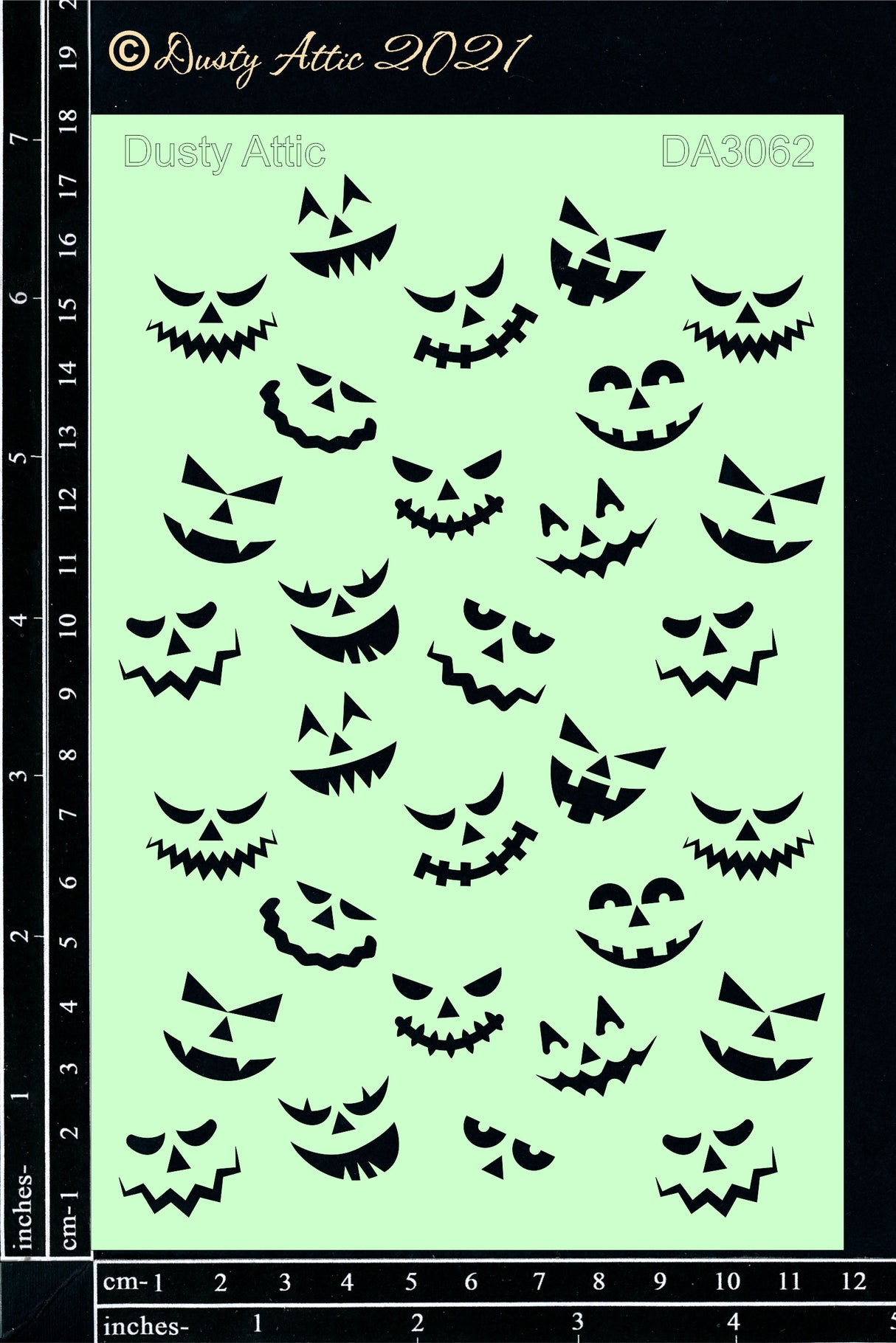 Spooky Faces Stencil image 0