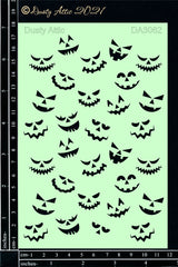 Spooky Faces Stencil image 0