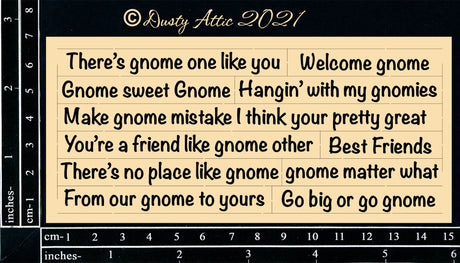 Card Sentiments #3 - Gnome (Black) image 0