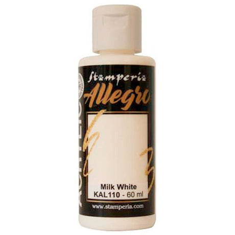 Stamperia Allegro Paint 60ml - Milk White image 0