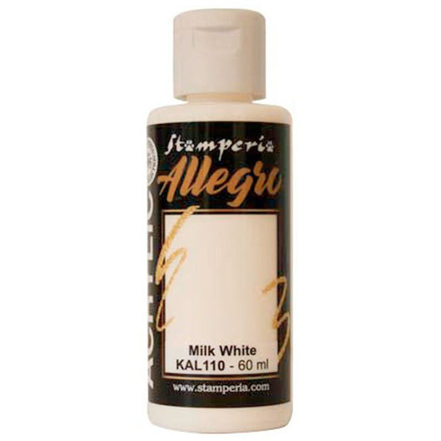 Stamperia Allegro Paint 60ml - Milk White image 0