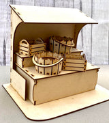 3D MDF Market Stall including crates image 0