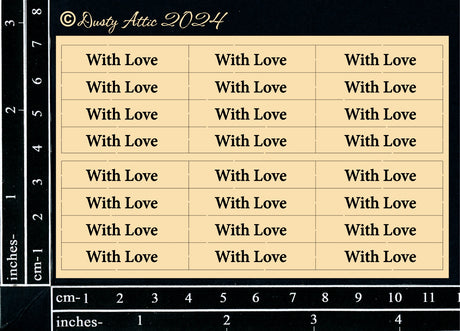 Mini Card Sentiments - With Love image 0
