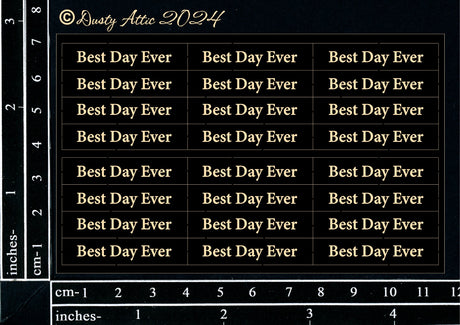 Mini Card Sentiments - Best Day Ever (Black) image 0