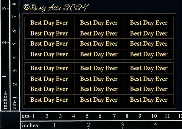 Mini Card Sentiments - Best Day Ever (Black) image 0