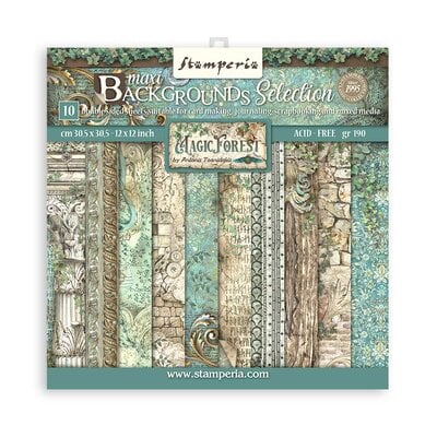 Stamperia Scrapbooking Pad 12" - Magic Forest Backgrounds image 0