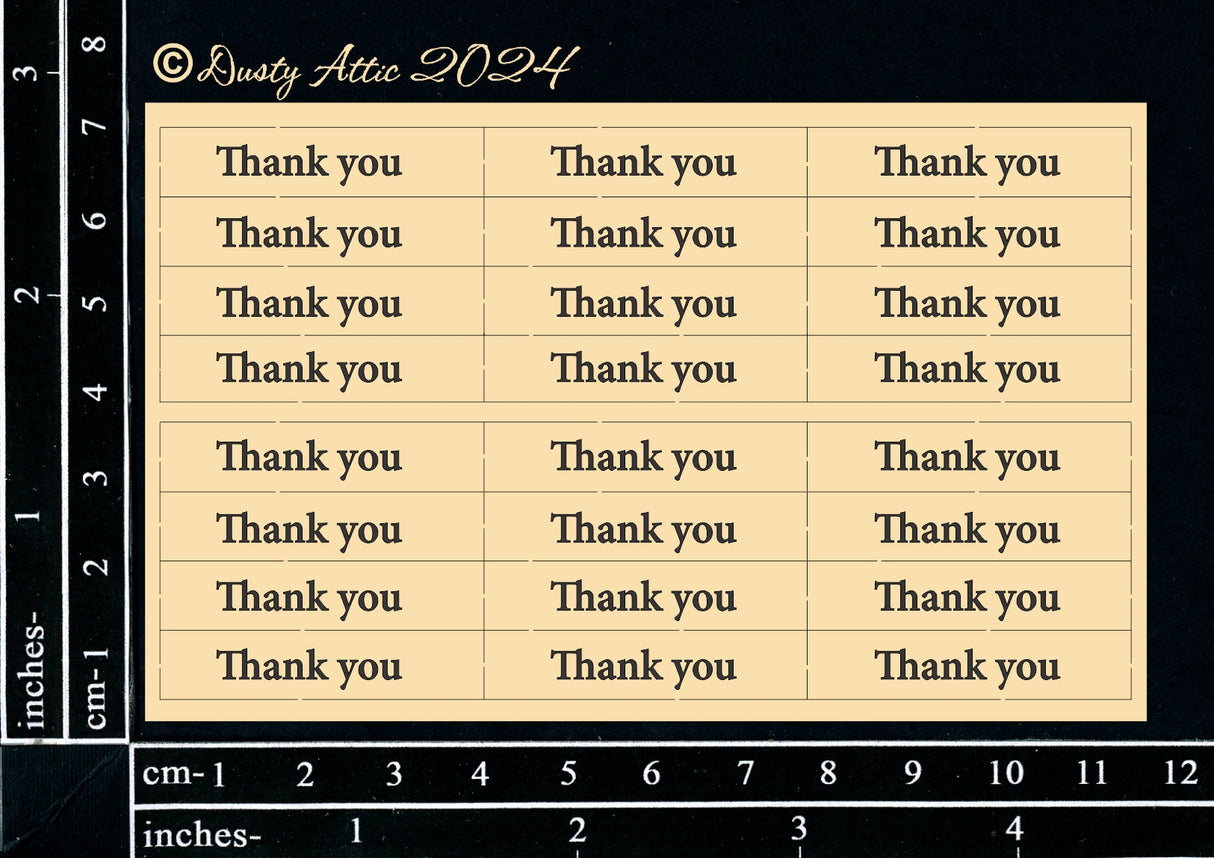 Mini Card Sentiments - Thank You image 0