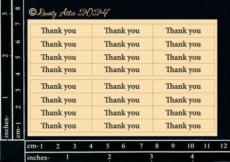 Mini Card Sentiments - Thank You image 0