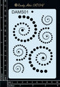 Dusty Mini Stencil 1- Dotted Swirls image 0
