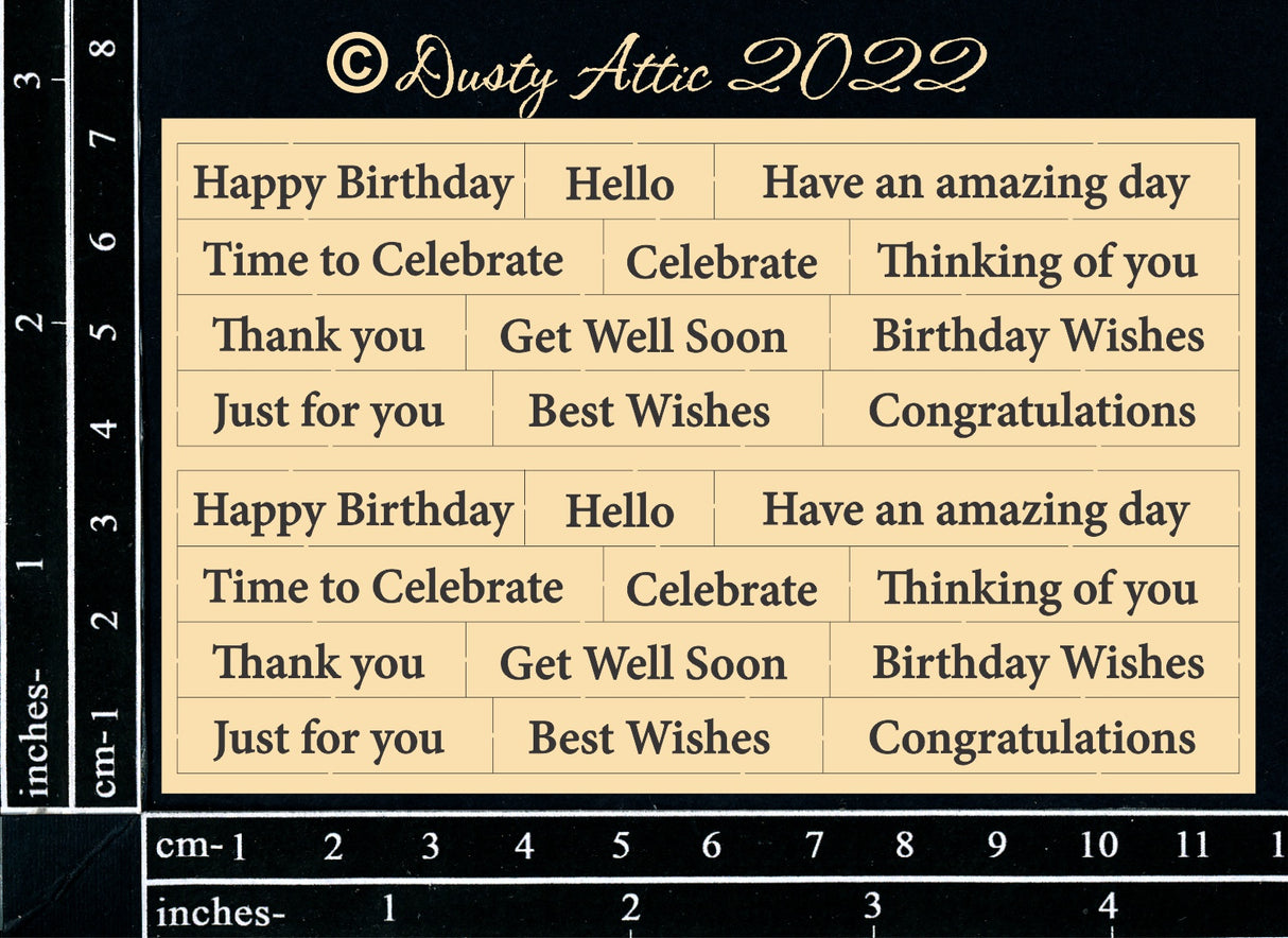 Mini Card Sentiments 16 - MIXED image 0