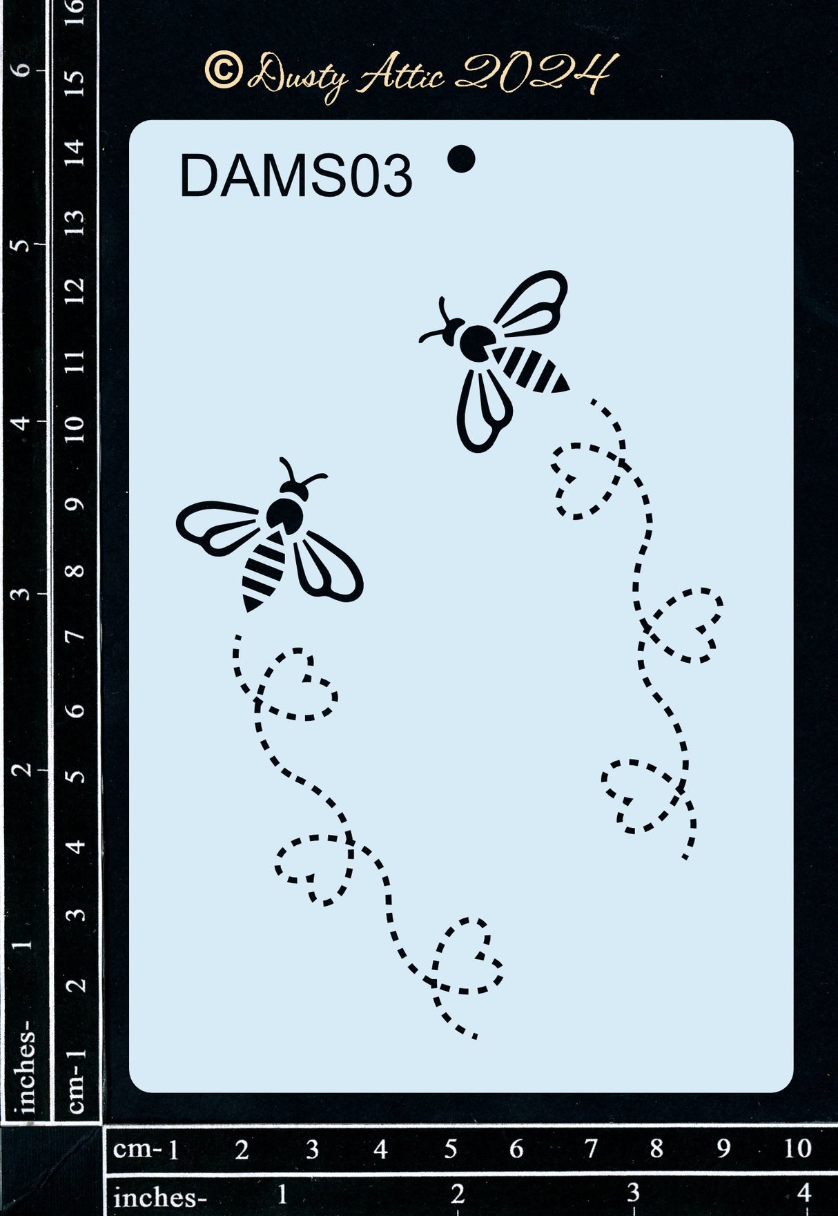 Dusty Mini Stencil 3 – Buzzy Bees image 0