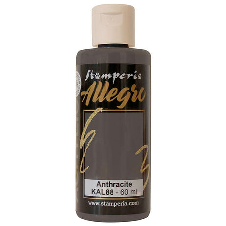 Stamperia Allegro Paint 60ml - Anthracite image 0