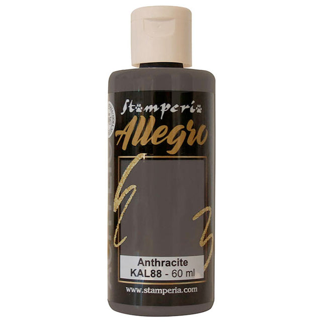 Stamperia Allegro Paint 60ml - Anthracite image 0