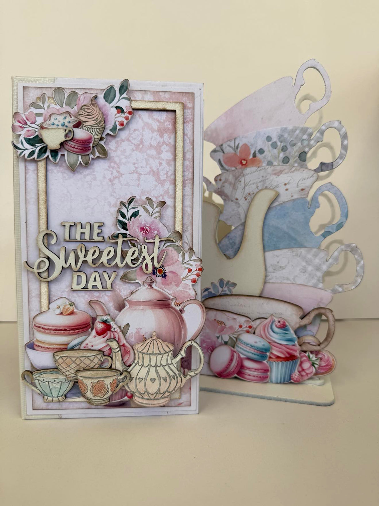 3D MDF Tea Pot and Cup Album Holder and Album Set image 1