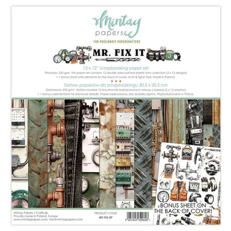 Mintay Mr Fix It 12" Paper Set image 0