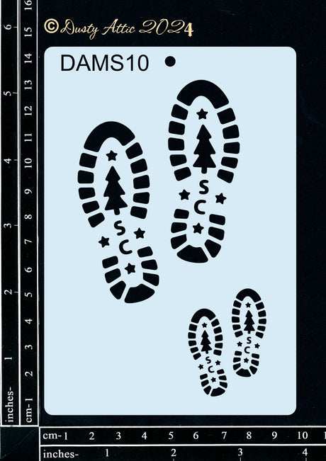 Dusty Mini Stencil 10 – Santas Boots image 0