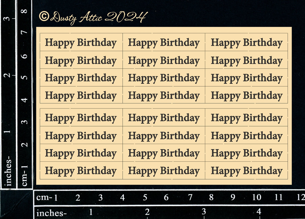Mini Card Sentiments - Happy Birthday image 0