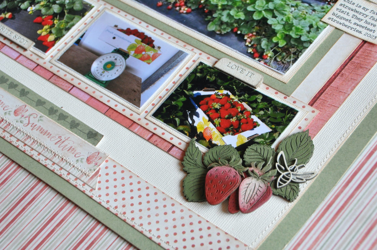 Designer Scrapbooking Kit #176- Strawberry Picking image 5