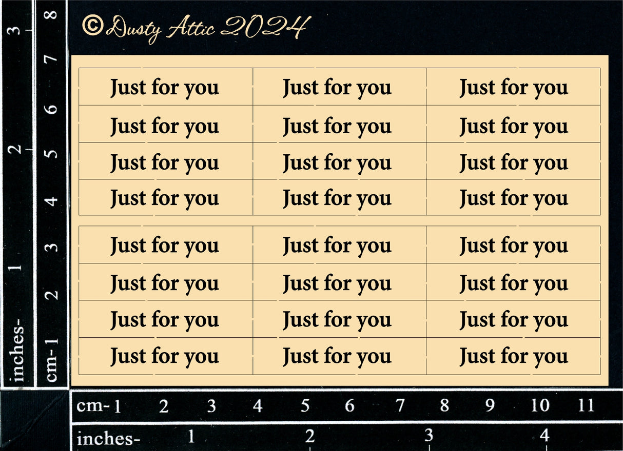 Mini Card Sentiments - Just for You image 0
