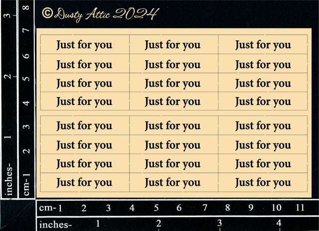 Mini Card Sentiments - Just for You image 0