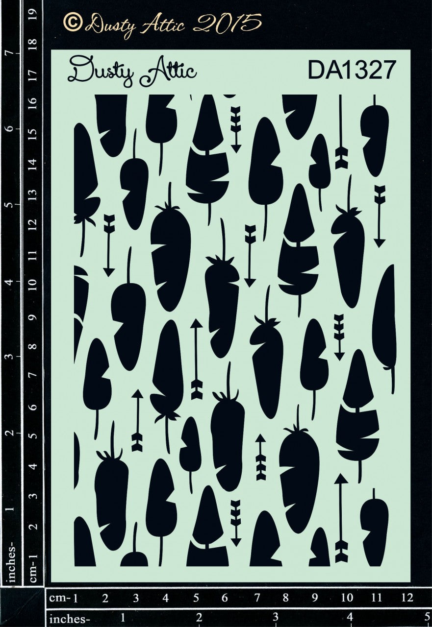Feathers & Arrows Stencil image 0