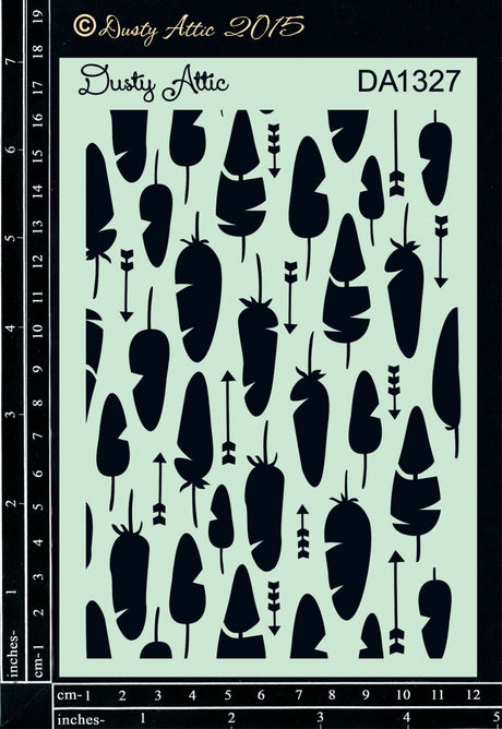 Feathers & Arrows Stencil image 0
