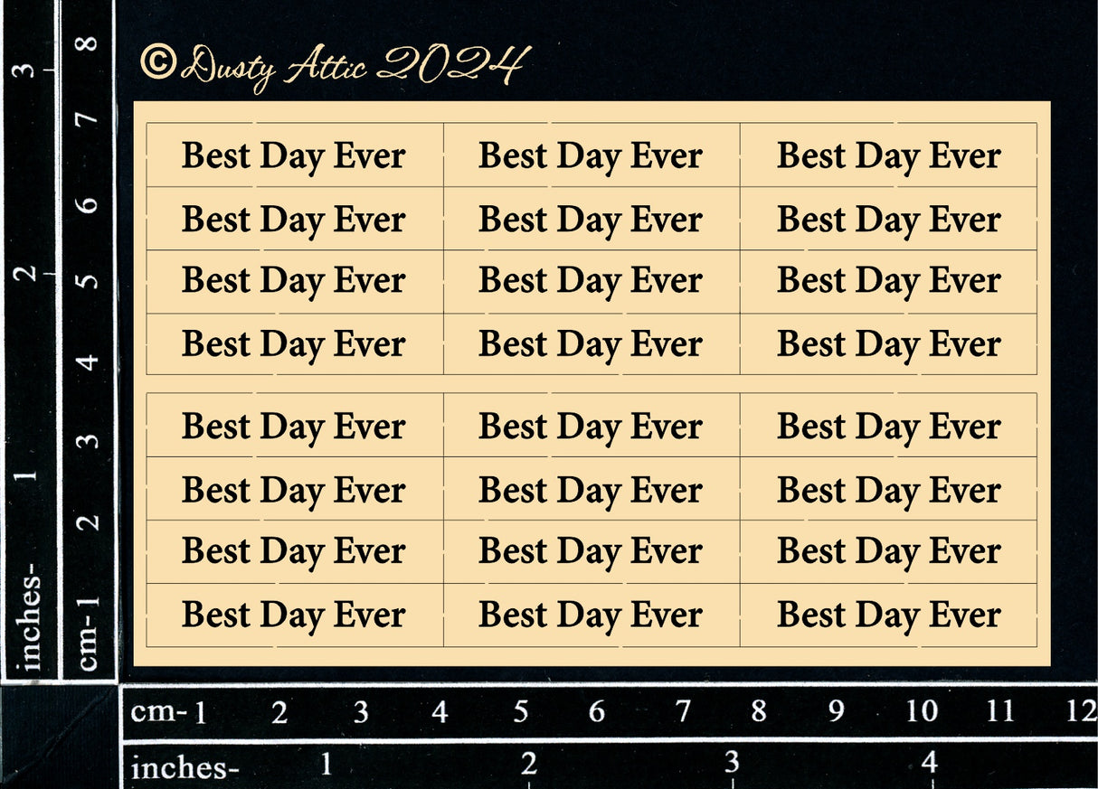 Mini Card Sentiments - Best Day Ever image 0